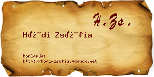 Hódi Zsófia névjegykártya