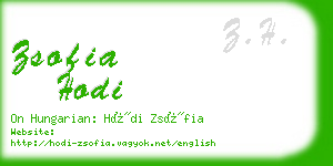 zsofia hodi business card